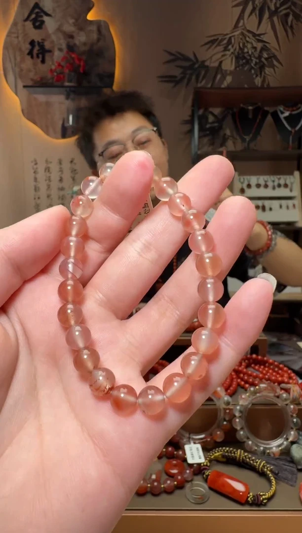 未镶嵌原矿无优化无注胶手串南红玛瑙一条7mm+ 多样性发货