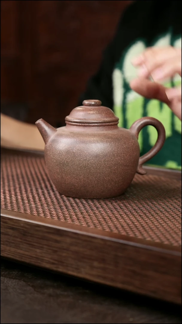 茶壶紫砂岩中泥大圈钮+报春杯