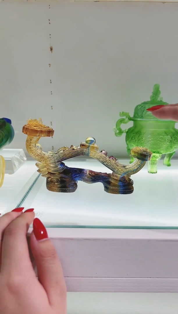 手工艺品琉璃古法琉璃龙凤呈祥