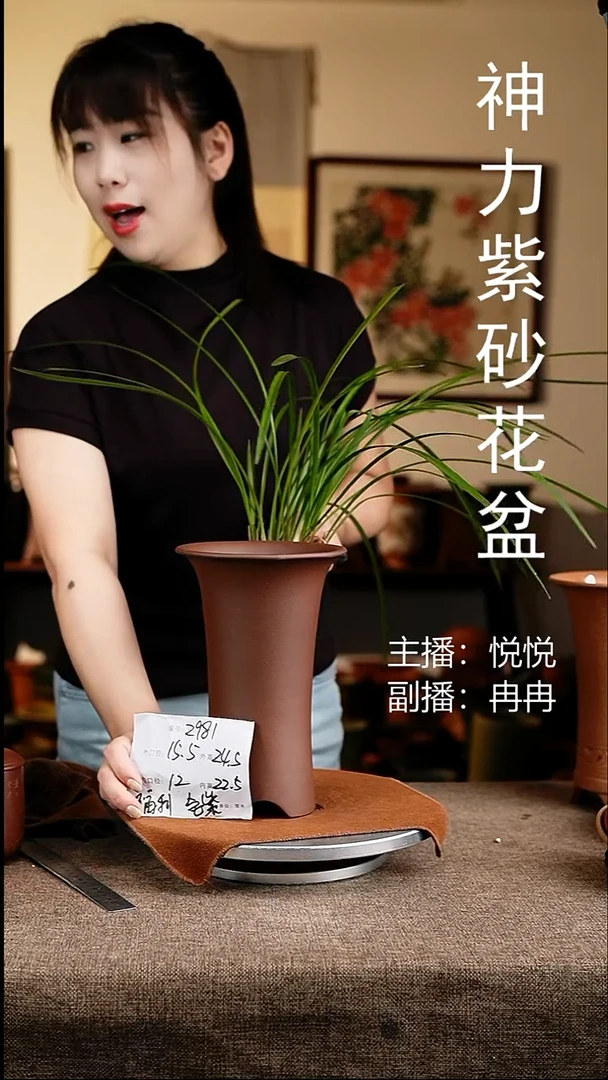 紫砂花盆花卉工艺2981