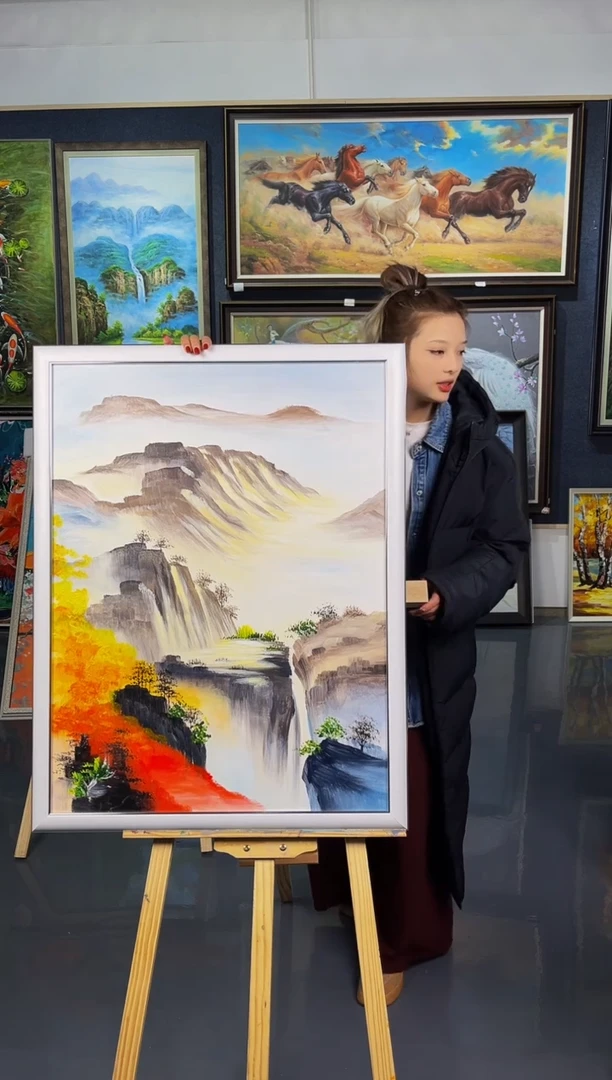 【闪购商品】油画24号 60*80 山水-手绘油画