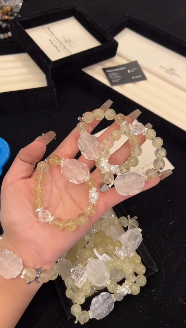 【闪购商品】水晶手链合金柠檬阿赛手链x1128