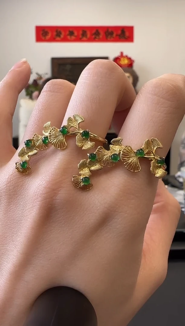 【闪购商品】翡翠戒指银S925镶嵌多样性发其一没有鉴赏期