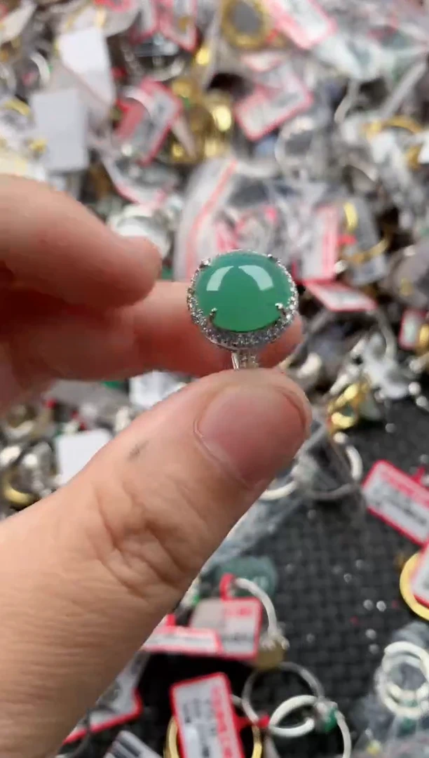 银S925镶嵌戒指翡翠111    6
