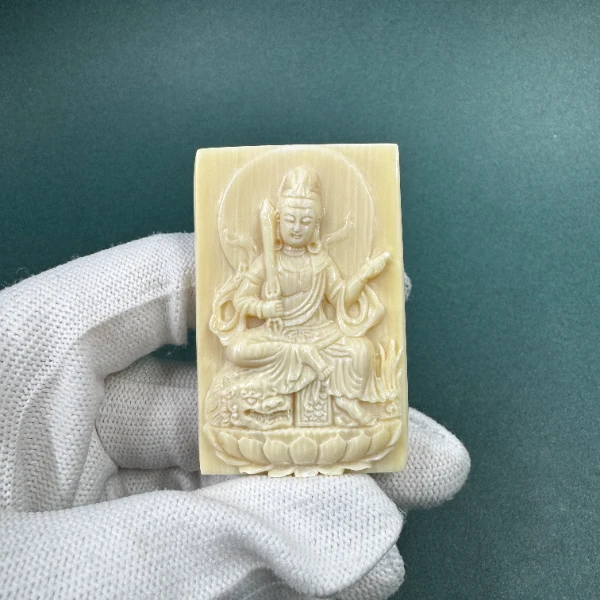 E6560天然猛犸牙雕刻件 支持鉴定 假一罚四