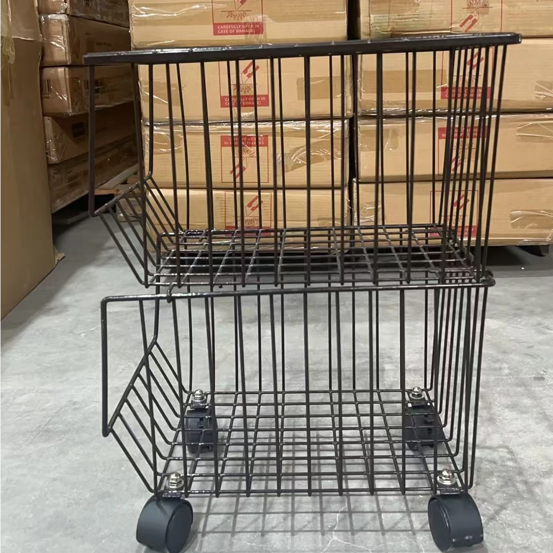 【库存】四层收纳篮推车（40*27.5*100）