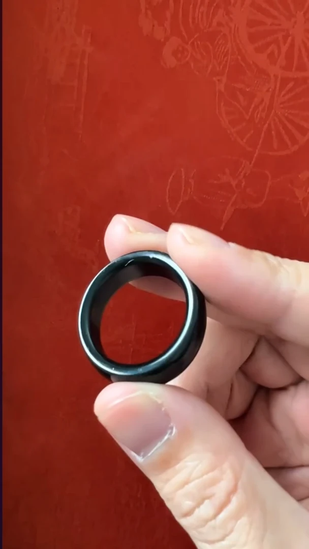 未镶嵌和田玉挂件漫***间塔青22mm内径戒圈