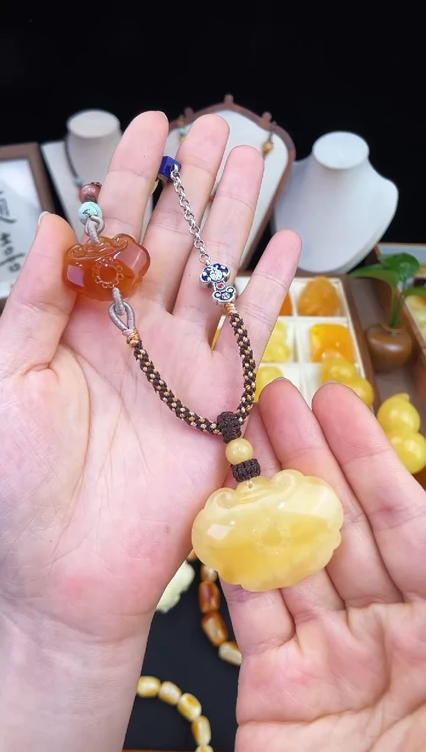 琥珀未镶嵌珠宝奇石小*粥柒月