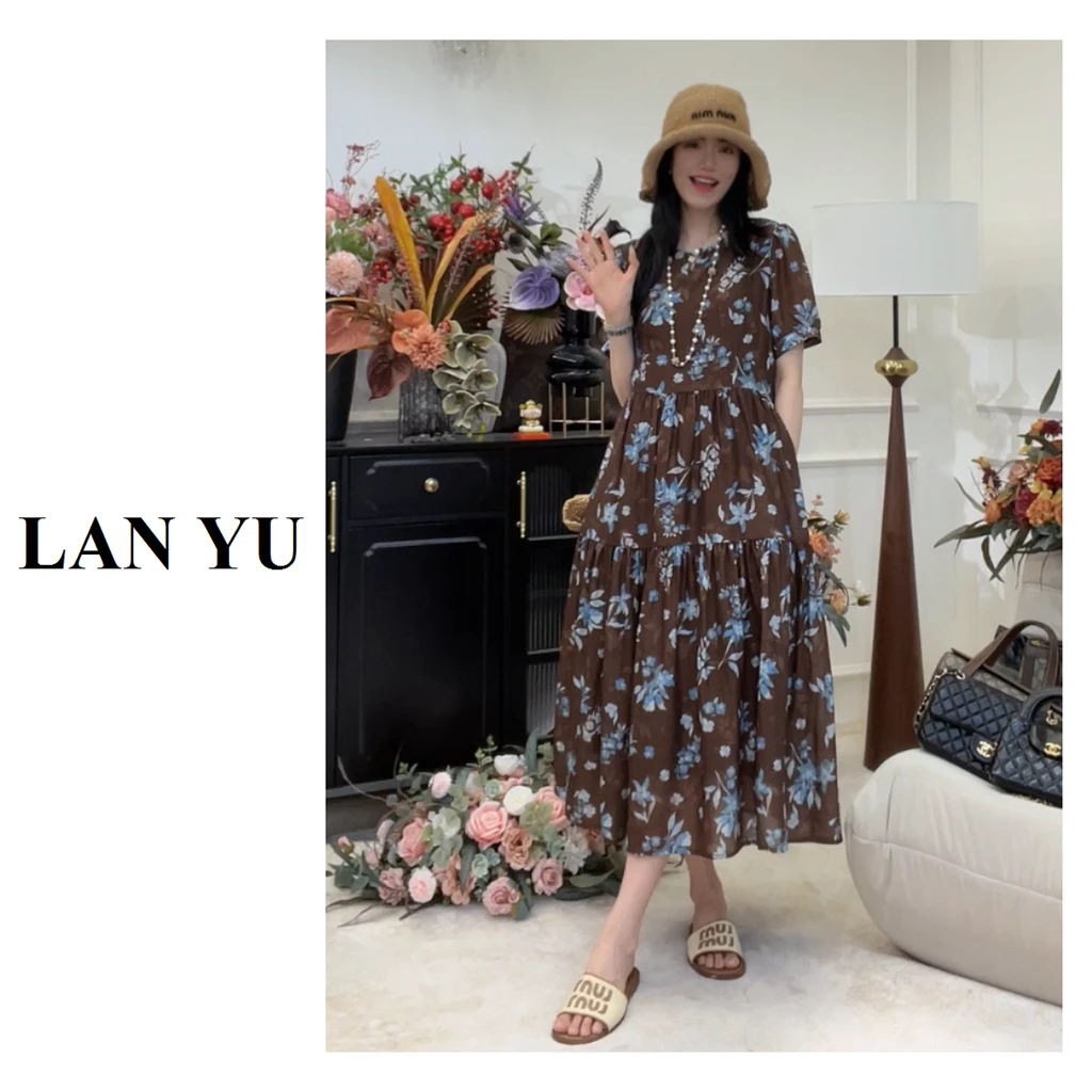 小个子/常规【青花叙意】定制面料夏季新款气质简约纯欲慵懒风女装