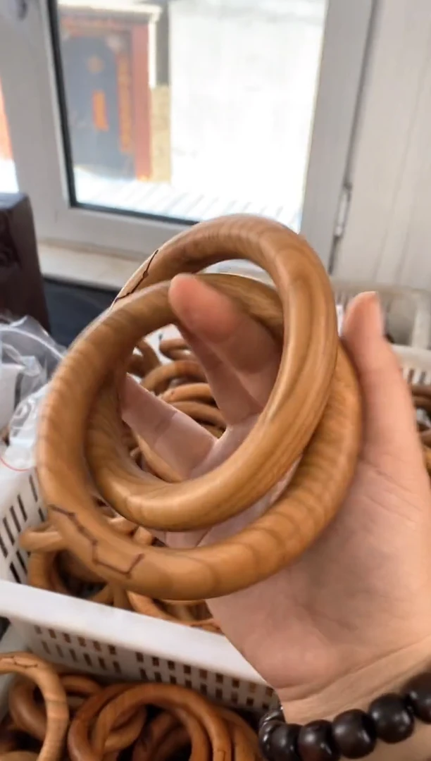 【闪购商品】木木雕桃木75瑕疵乾坤圈