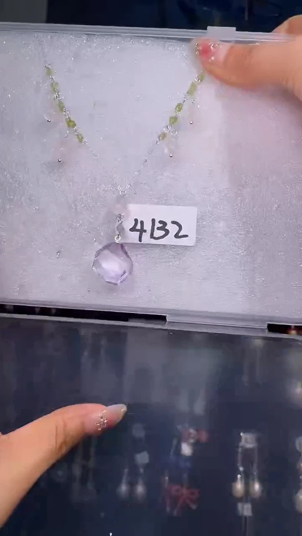 银S925镶嵌耳饰紫晶喜欢拍