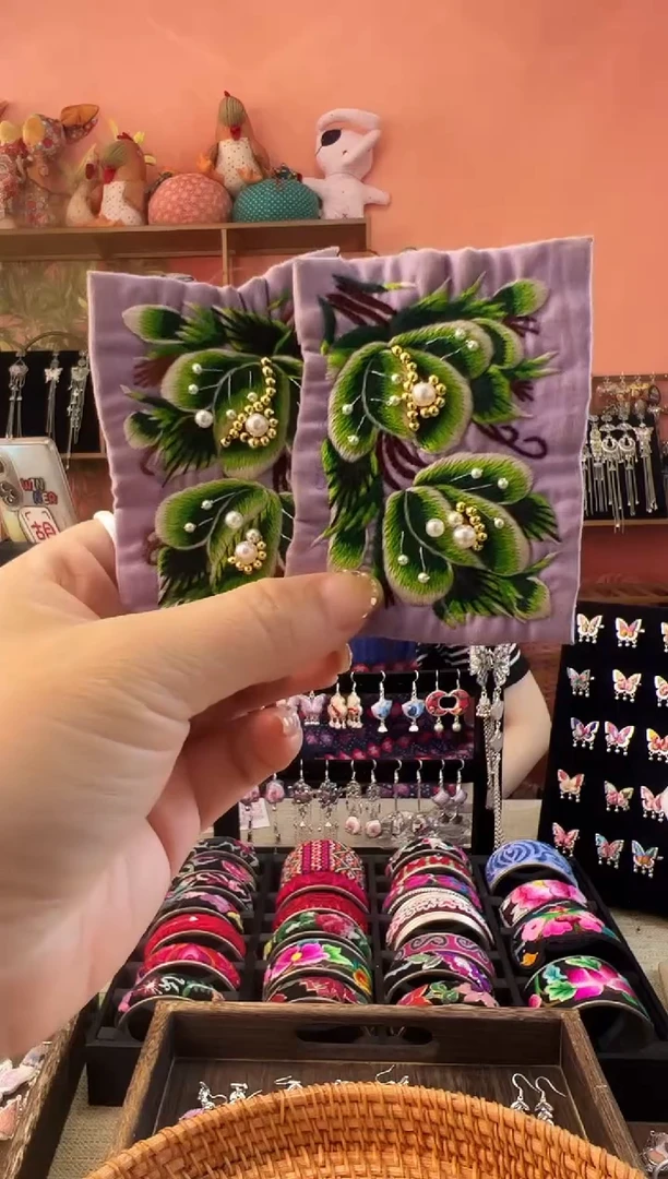 织绣艺枝独绣老绣饰品98