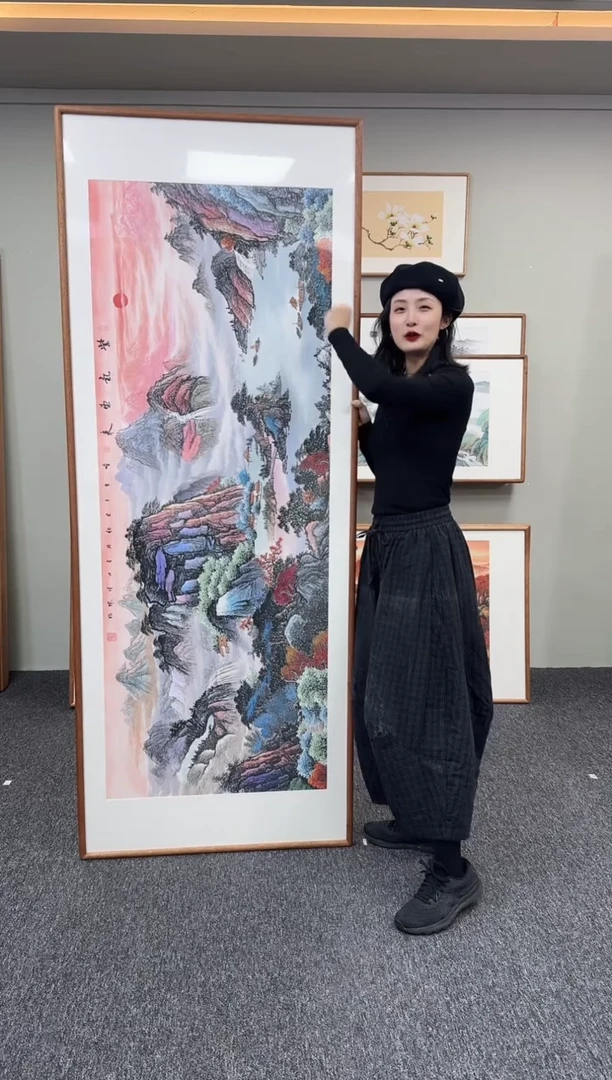 国画紫气东来210*80