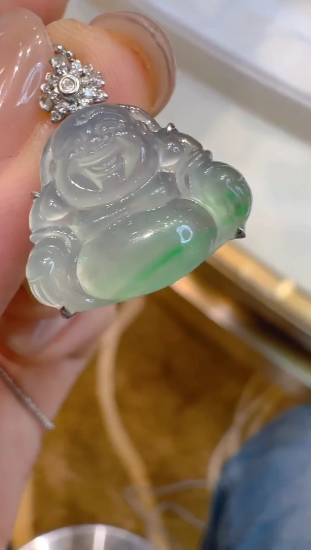 吊坠(不含链)18K金镶嵌翡翠多样性团购发一件