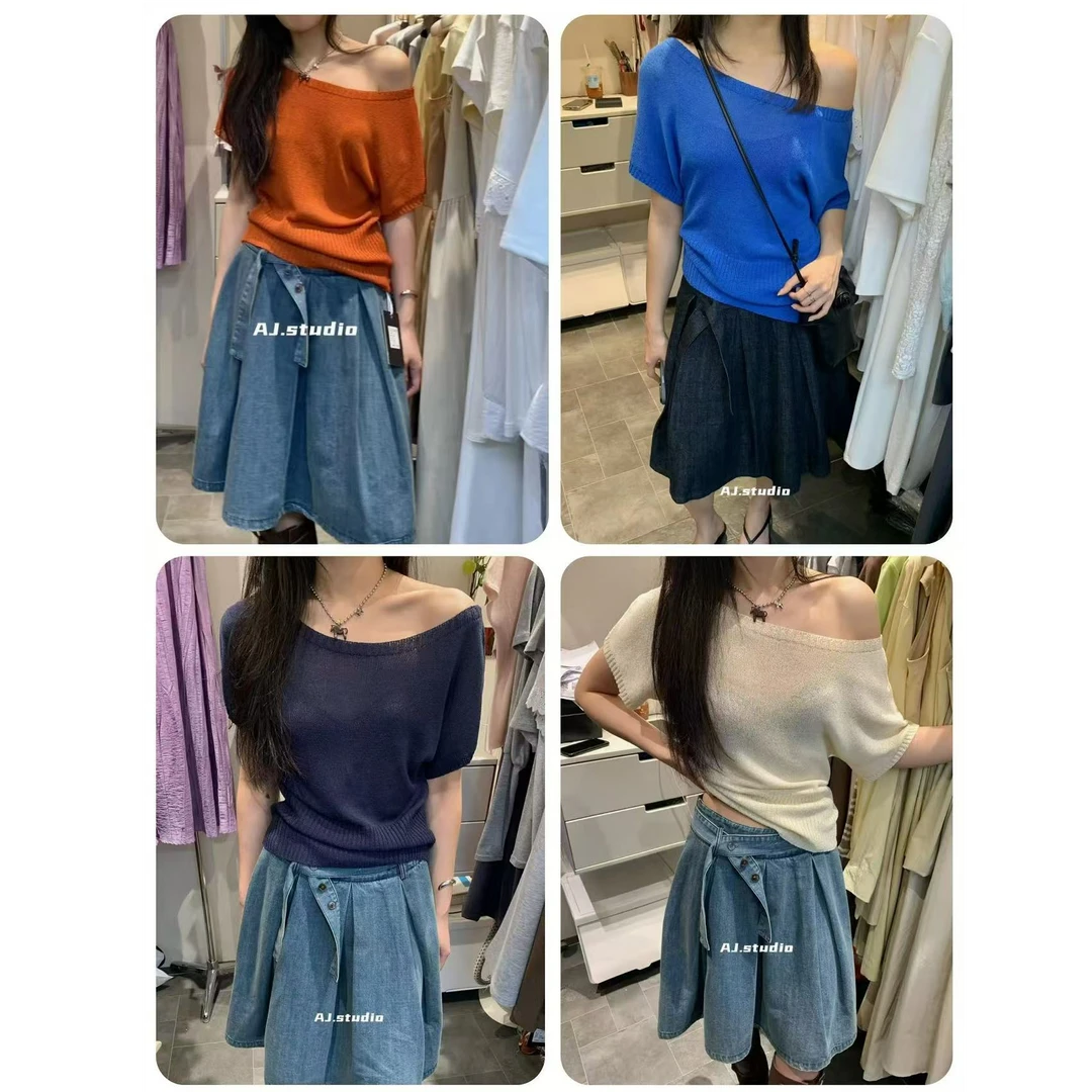 十三行白白-特殊毛料收腰针织衫#X8175