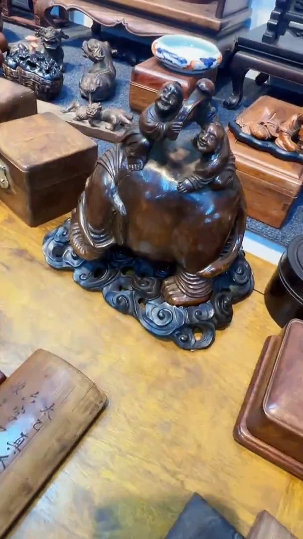 【闪购商品】贡木木艺大象竹雕木木木木