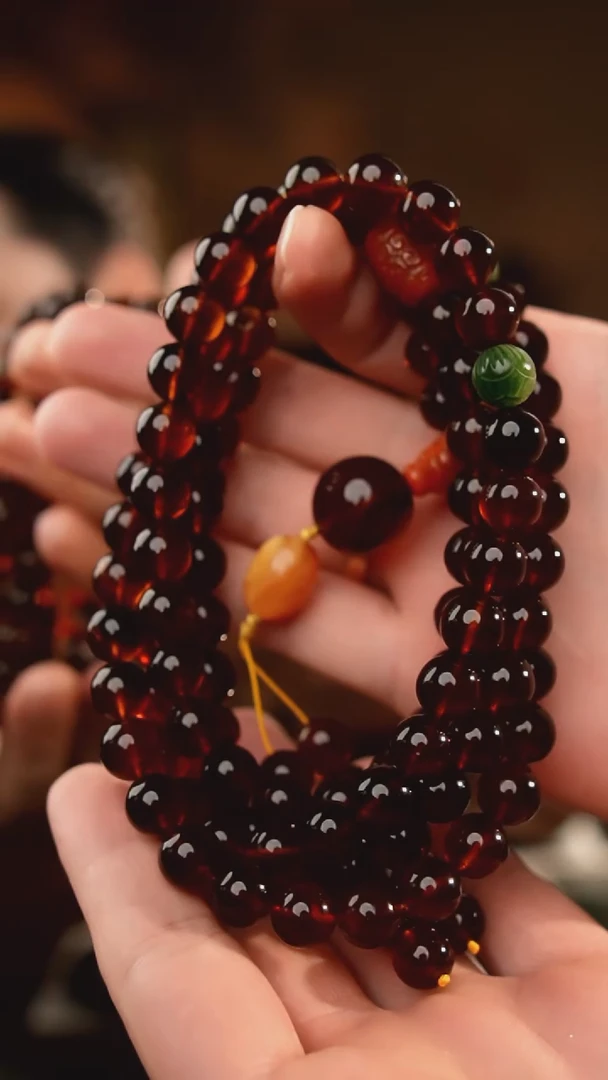 琥珀颈饰未镶嵌10+紫杉醇108设计款