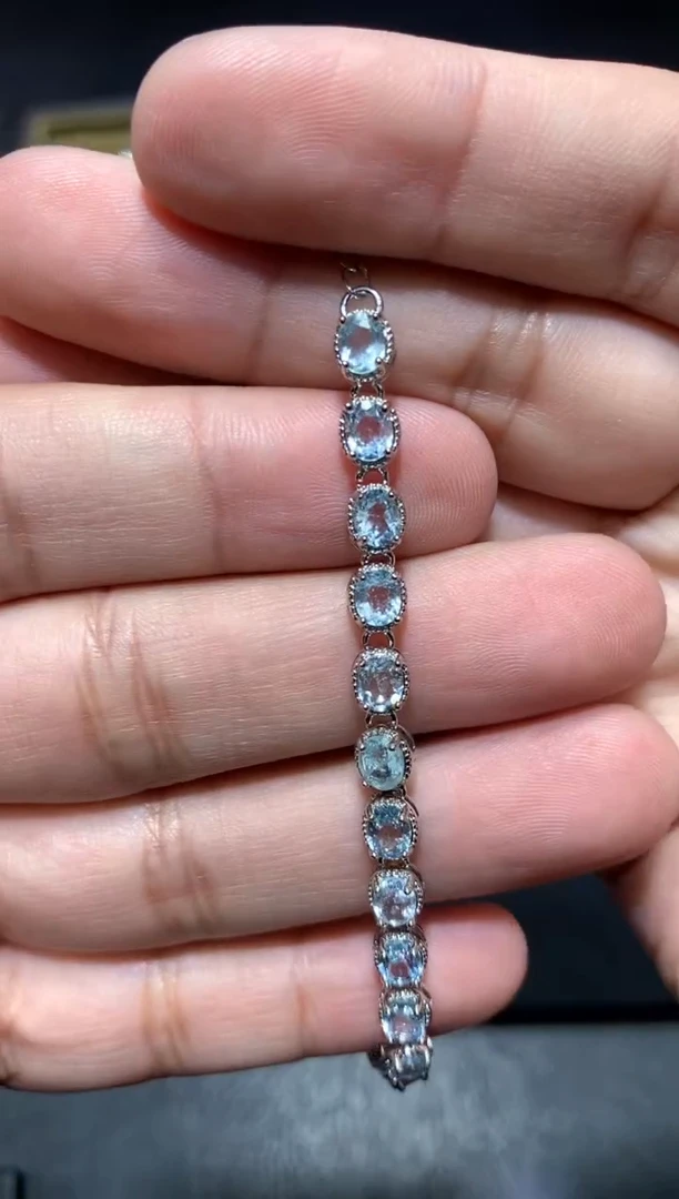 未镶嵌手链海蓝宝石Y121【多样性发其一】