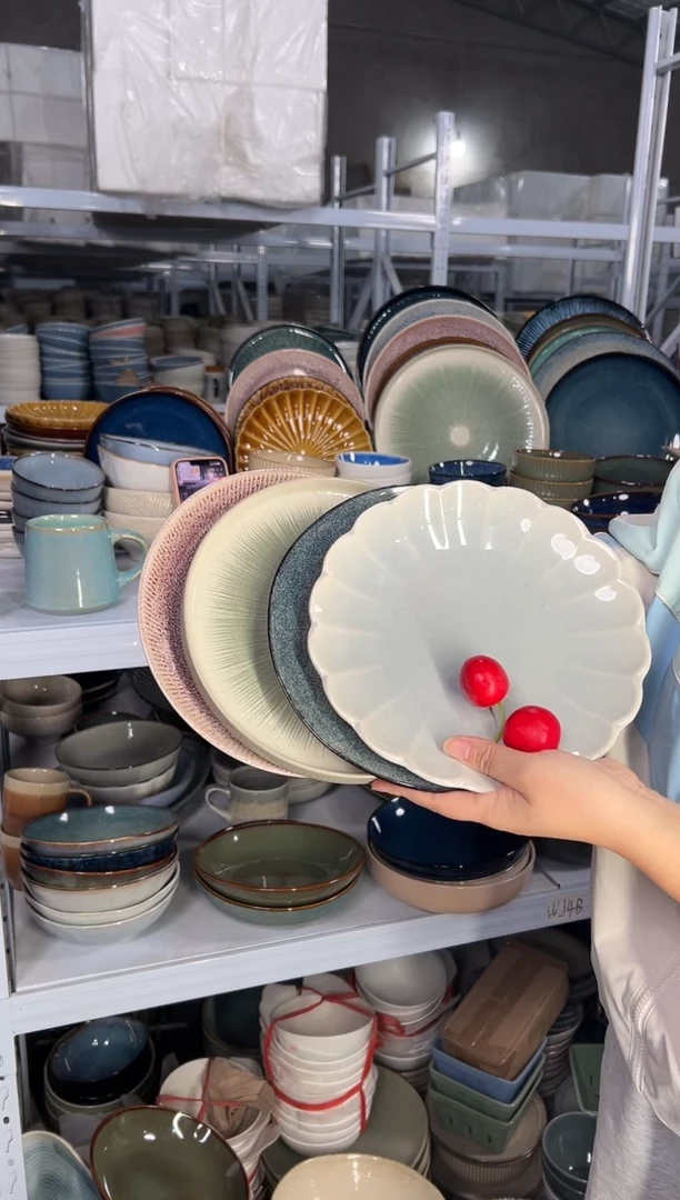 陶瓷外贸尾货瑕疵满20包邮X4小盘8英寸20厘米左右