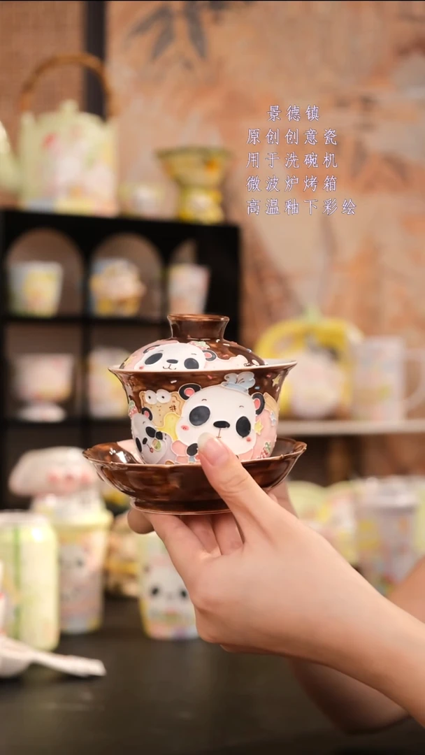 摆件景德镇手工手绘设计师款