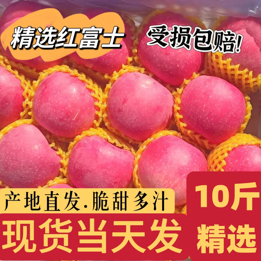 甘肃天水红富士苹果新鲜脆甜自然果香产地直发