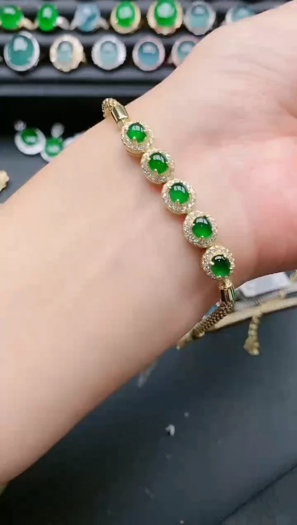 翡翠戒指银S925镶嵌111111