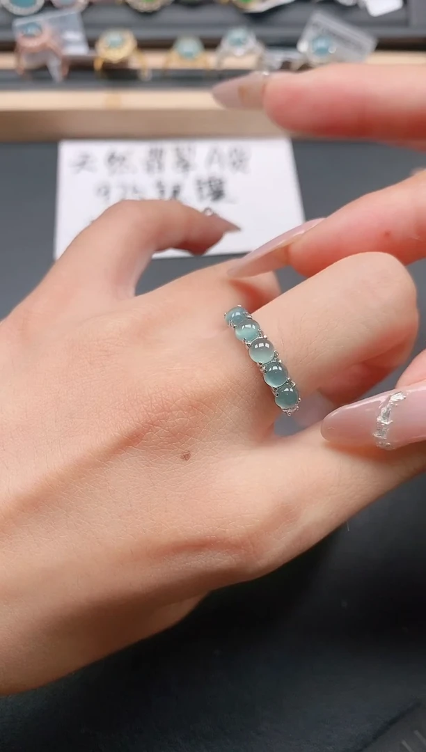 银S925镶嵌戒指翡翠111