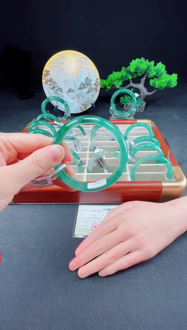 未镶嵌手镯石英质玉（非洲翠）真品上等纯天然非洲翠玉手镯石英质玉