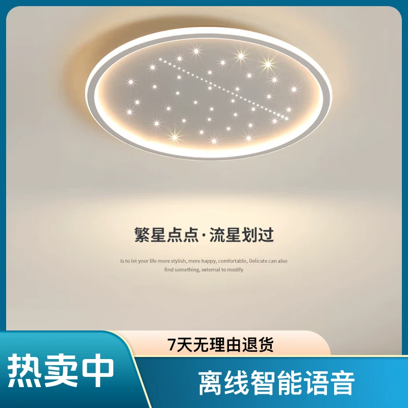 新款高颜值流星吸顶灯离线语音卧室灯智能灯儿童灯网红灯中山灯具