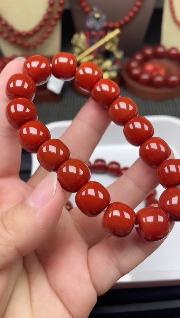 未镶嵌南红玛瑙珠宝半成品13mm手串