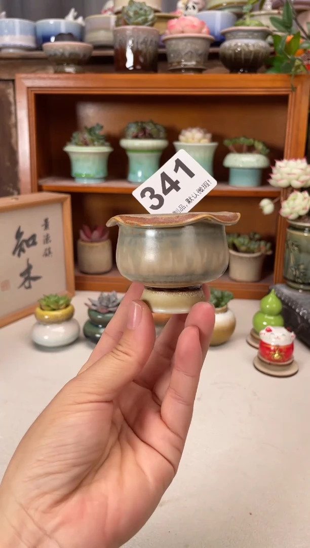 瓷片341知木小芳花盆