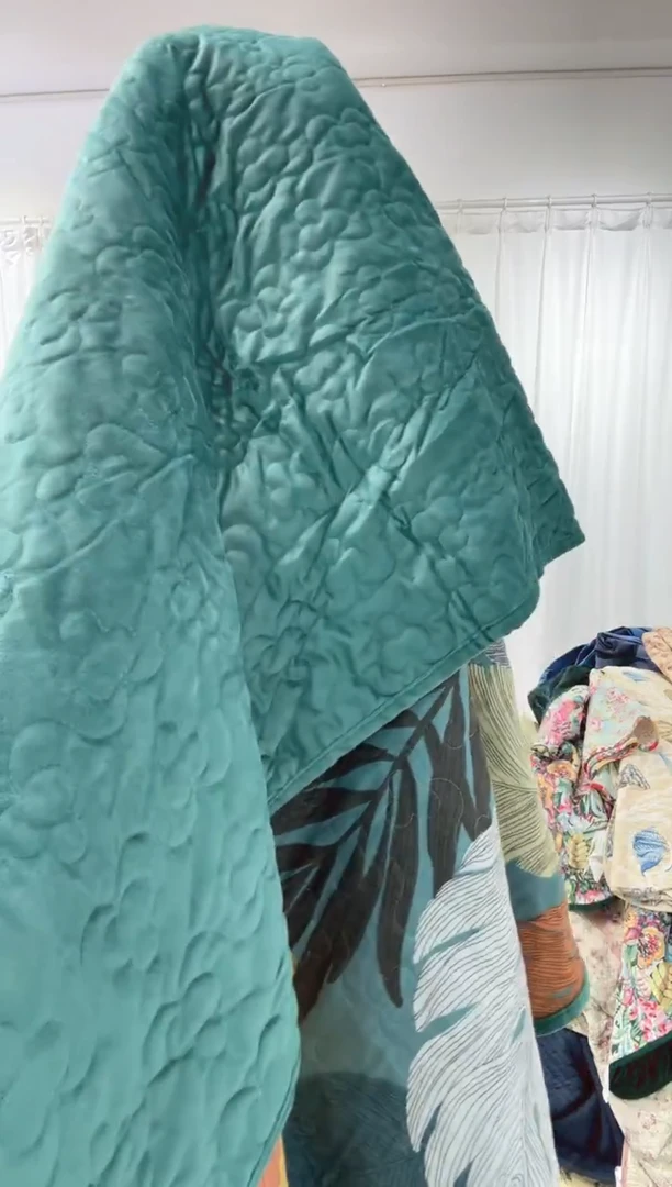 棉220*230纯棉绒床盖74号微瑕