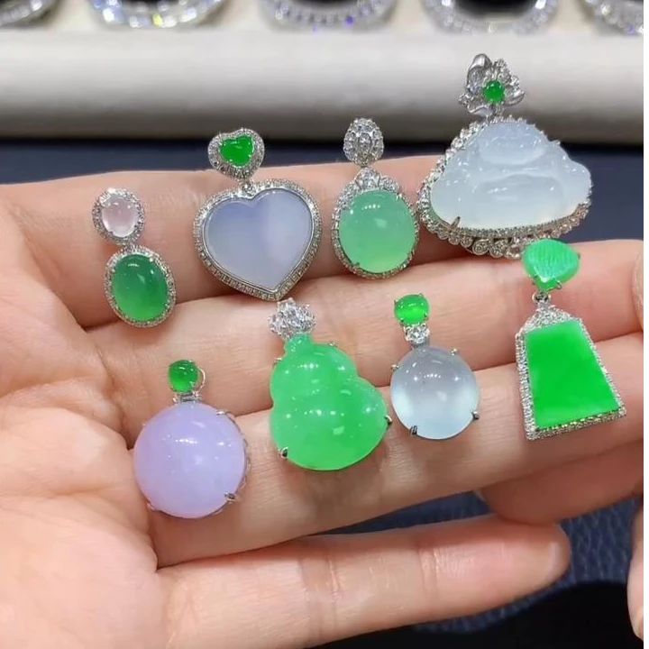 玥集珠宝 18K金 翡翠吊坠合集 （不含链）多样性发货一件