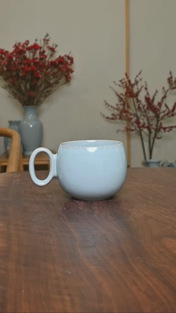 【闪购商品】其他如意杯350毫升微瑕天青釉 无款