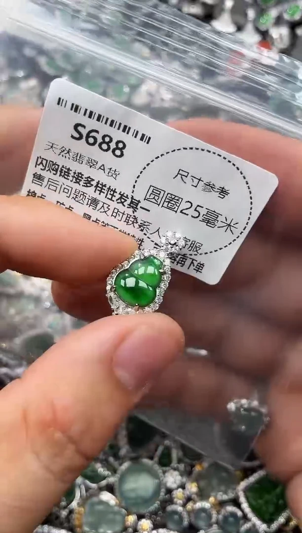 翡翠未镶嵌颈饰S688吊坠