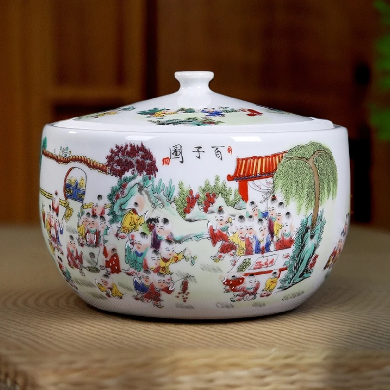 景德镇耐高温密封陶瓷米缸储物罐白糖糯米酒猪油盐面粉防潮防虫桶
