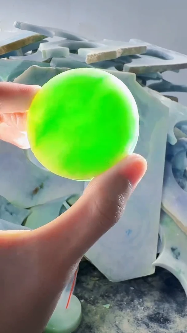 裸石翡翠缅甸翡翠A货文334