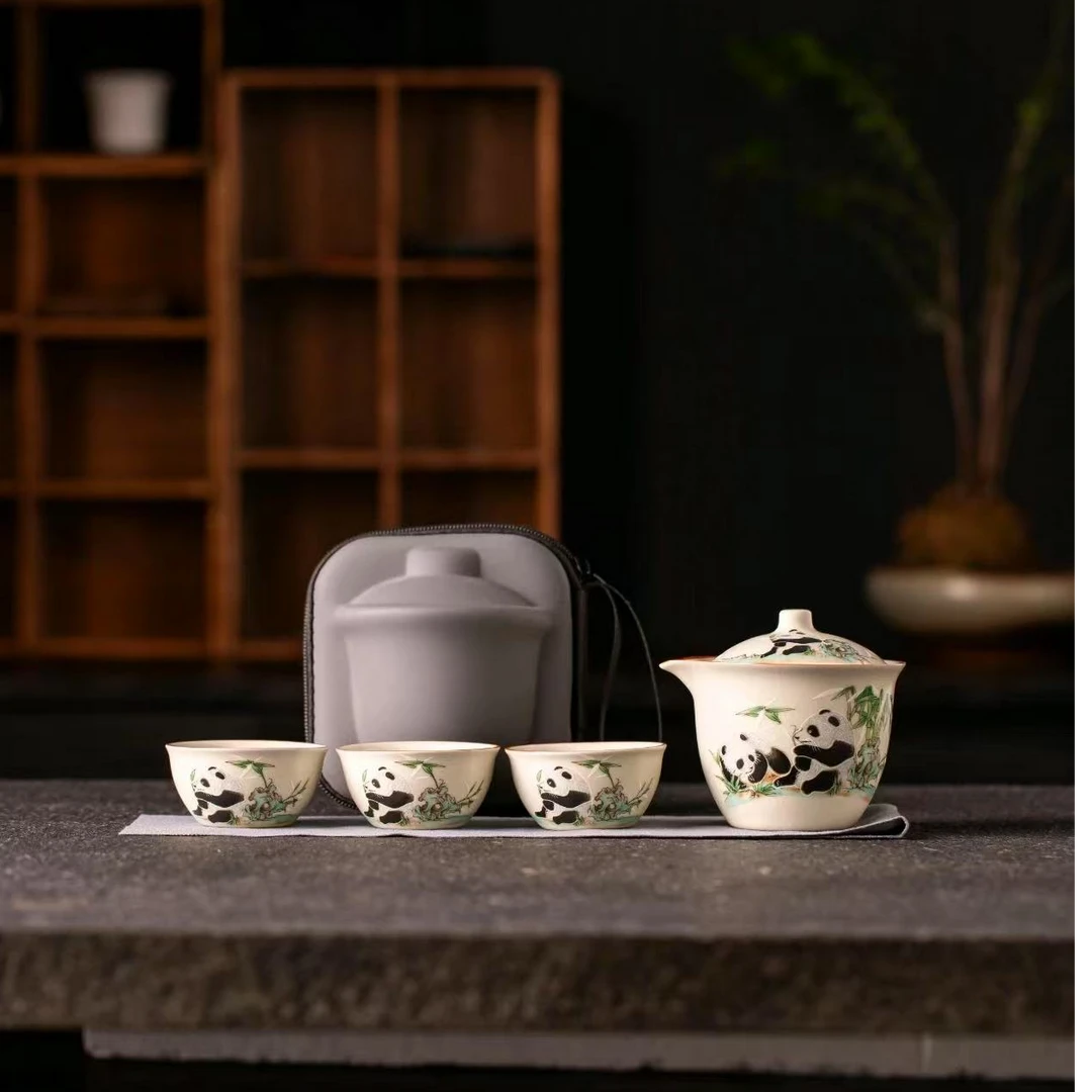 YS461-熊猫旅行茶具