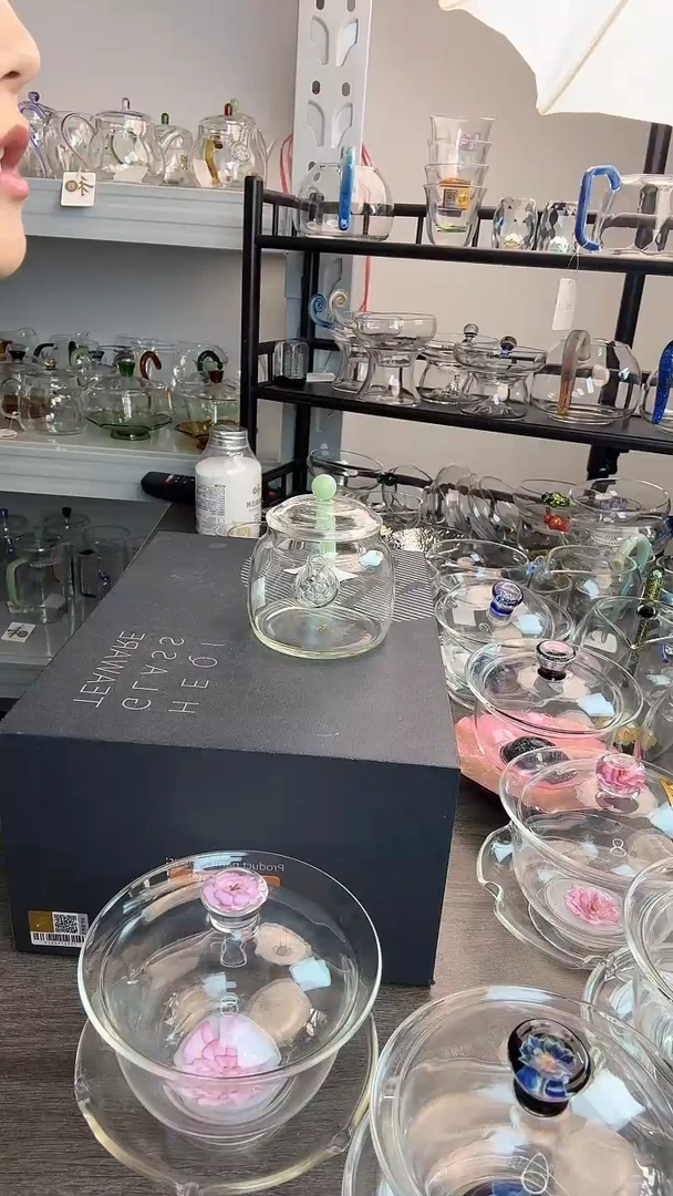 手工艺品玻璃禾器言卿壶浅玉