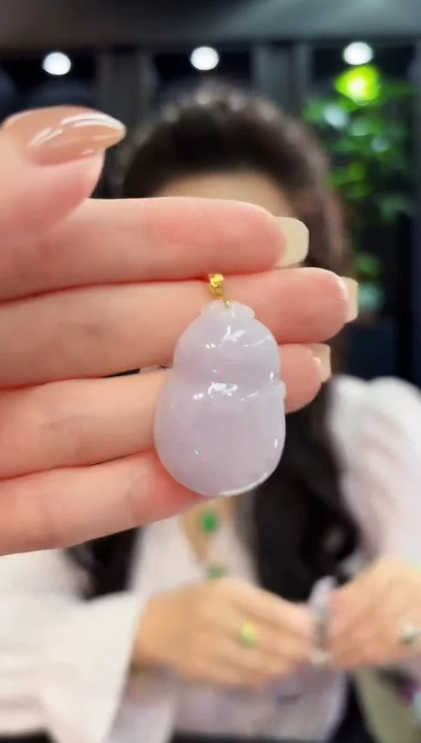 吊坠(不含链)18K金镶嵌翡翠 缅料A货/支持复检/一件