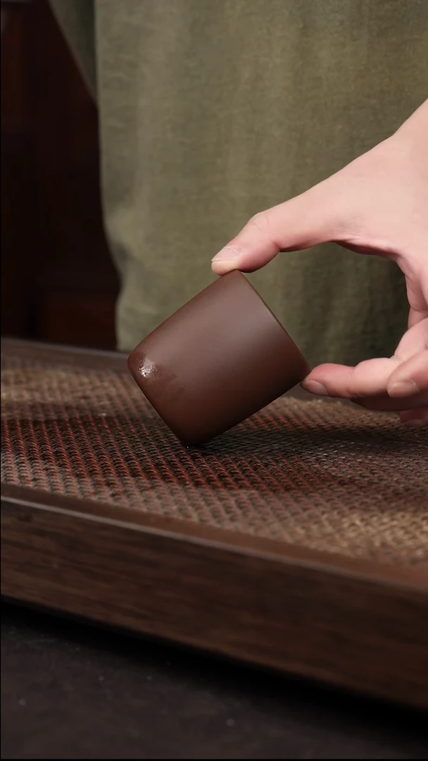 茶杯紫砂紫泥高杯