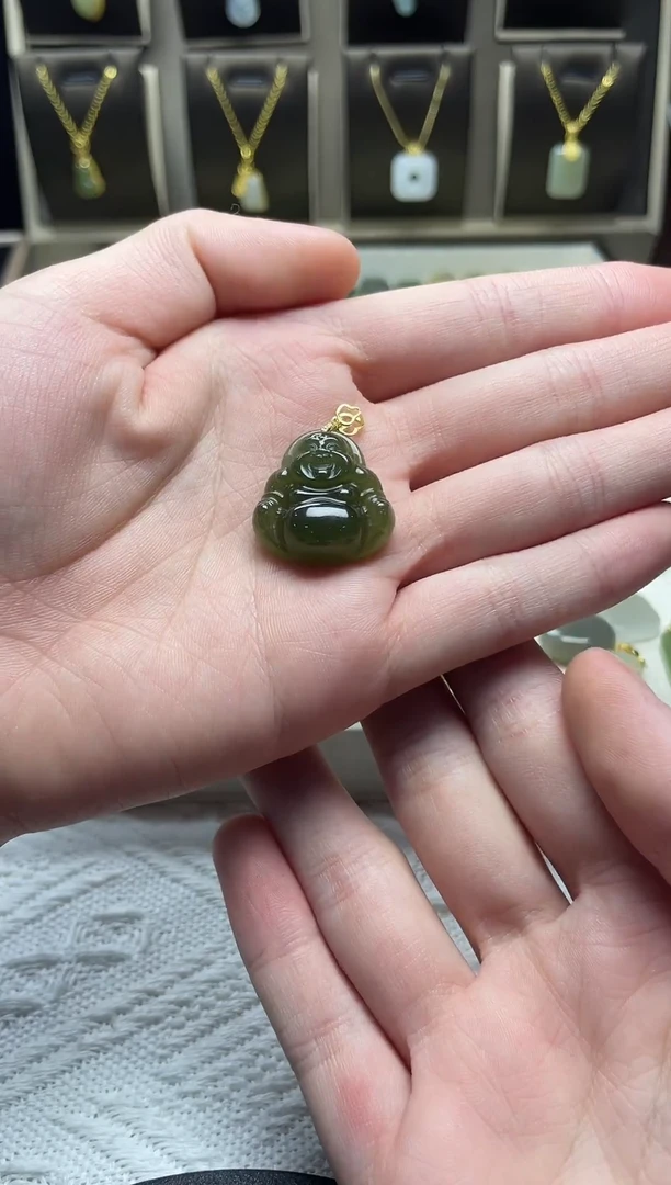 吊坠(不含链)银S925镶嵌和田玉吊坠(不含链) 银S925镶嵌 和田玉