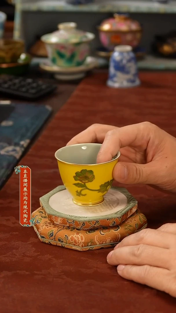 杯子景德镇手工手绘茶器123