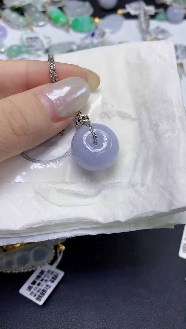 颈饰未镶嵌翡翠天然缅甸翡翠A货百元以上9元证书费自理