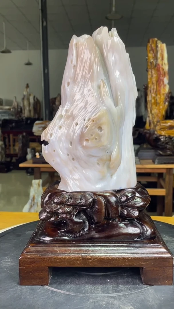 未镶嵌珠宝奇石硅化玉高35