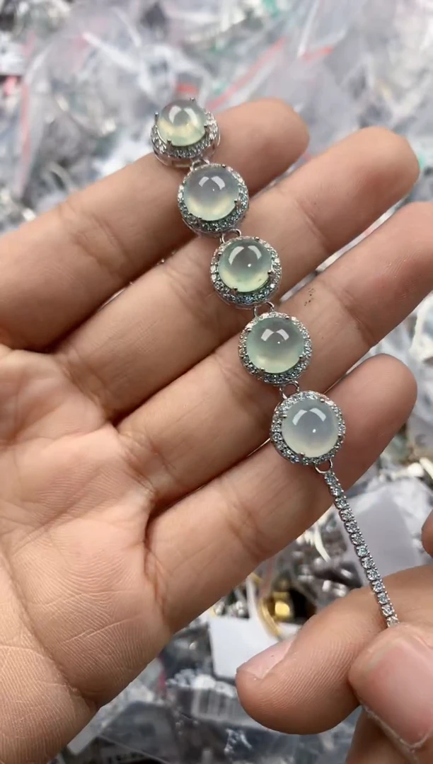 银S925镶嵌戒指翡翠777           7