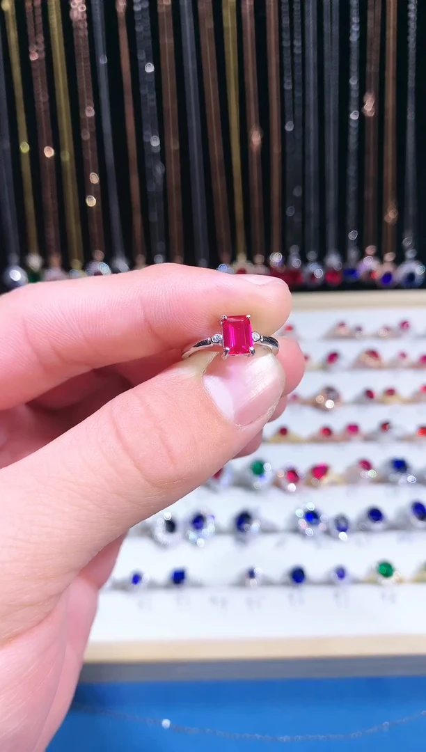 【闪购商品】红宝石戒指银S925镶嵌11111