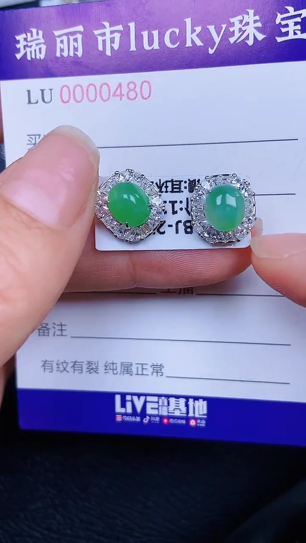 颈饰银S925镶嵌翡翠480