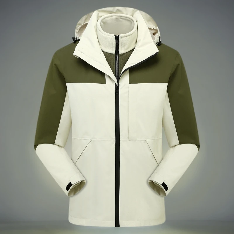 三合一防风冲锋衣男女冬季厚款防水接缝压胶登山服两件套抓绒内胆