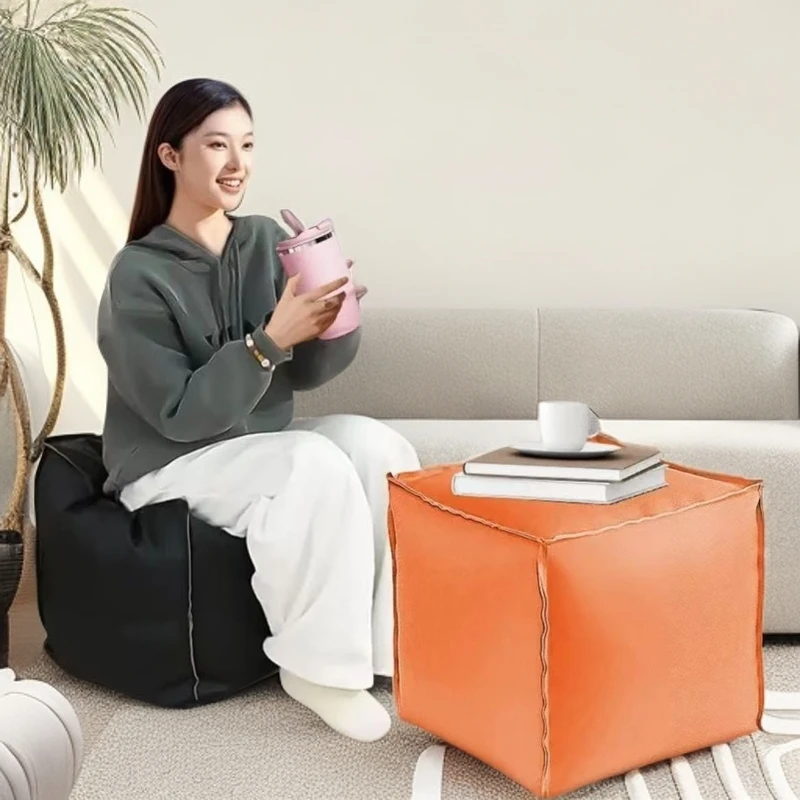 旧衣服收纳坐墩皮墩座垫轻奢懒人沙发可躺玩具被子收纳袋换鞋凳